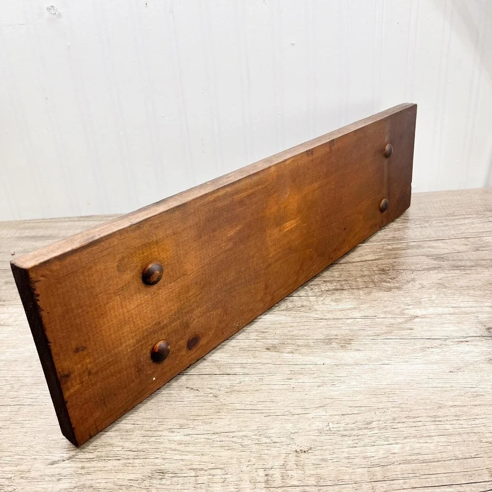 Vintage Midcentury Modern Wood Shelf: Curio Trinket Display